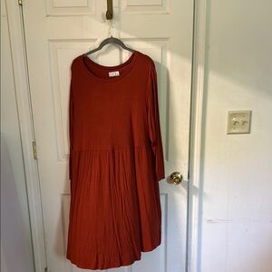 Maurices Terracotta Long Sleeve Dress
